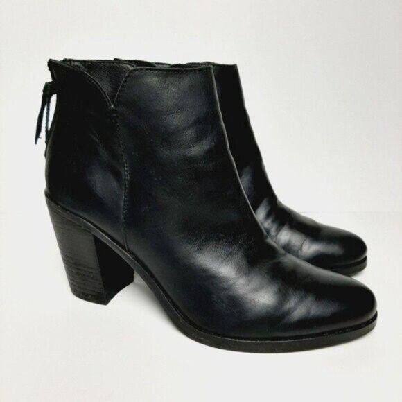 BP Jett Ankle Bootie Black Leather Sz 9.5M - Picture 2 of 13